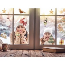 Merry Christmas Şirin Figürler Yılbaşı Sticker Setleri - Yılbaşı Seti