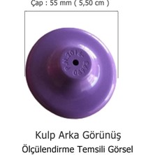 Eym 5 Adet Çocuk Odası Tekli Düğme Mobilya Kulp Çap 55 mm Mavi