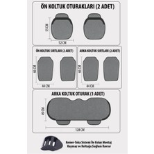 Ecarteks  Chevrolet Blazer  Ergonomik Terletmez Keten 7 Parça Oto Kılıf Minder Seti