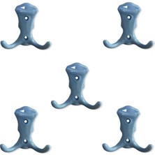 Eym 5 Adet Plastik Mavi Mobilya Dolap Askı Portmanto Askısı