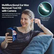 Semgears Yeni Akıllı Kulak Endoskop Temizleyici Seti Wifi Görsel Kulak Wax Remover ile 8 Adet Kulak Temizleme Çubuğu Aracı Seti ile Hd Kamera Beyaz (Yurt Dışından)