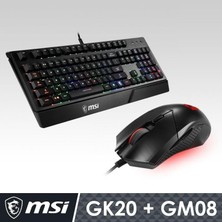 Msı Vigor GK20 Türkçe Rgb Klavye & Msı Clutch GM08 Mouse Gaming Set