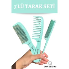 Lovendas Pro Tarak Seti 3 Lü Set - Aralık Sıklığı Tüm Saçlar Için - Ekonomik Tarak Seti