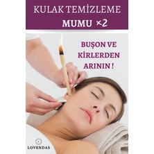 Lovendas Kulak Temizleme Mumu Çubuğu Ear Candle Doğal Boyasız Beyaz 1 Paket ( 2 Çubuk )