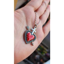 Shopiolog Gotik Kalp Charms Corazon Kanatlı Kolye 925 Ayar Gümüş Kaplama Doğum Günü Parti Yldönümü Hediye