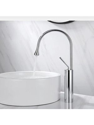 İsaoğlu Çanak Lavabo Bataryası Lavabo Musluğu Drop Design Modern Tasarım Yüksek Tip Batarya Banyo Armatür