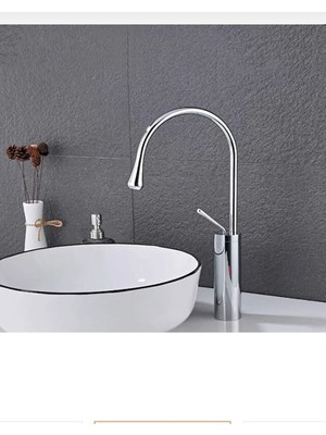 İsaoğlu Çanak Lavabo Bataryası Lavabo Musluğu Drop Design Modern Tasarım Yüksek Tip Batarya Banyo Armatür