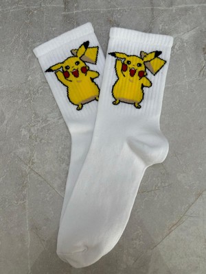 Sky Socks 6'lı Pikachu Garfield Neşeli Çizgi Karakter Seti Kokulu Tenis Kolej Çorap