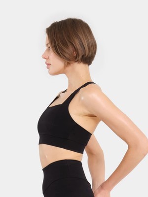 Stage Activewear Siyah Sıkılaştırıcı Bra