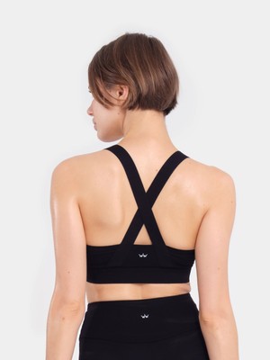 Stage Activewear Siyah Sıkılaştırıcı Bra