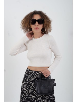 Zelish My Sister Bej Fitilli Crop Kazak