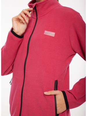 Discovery Expedition Pembe Kadın Kapüşonlu Polar Sweatshırt D3WL-SWT27