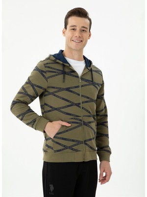 U.S. Polo Assn. Haki Erkek Hırka Fern