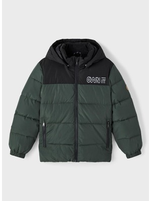 Name It Koyu Yeşil Erkek Mont NKMMEDOW03 Jacket Sporty Fo
