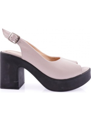 DGN 28003-2108 Bayan Dolgu Taban Topuklu  Sandalet