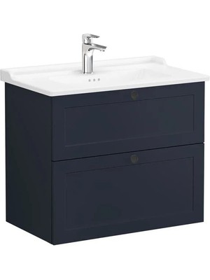 Vitra Root Classic Lavabo Dolabı 80Cm 2 Çekmeceli Mat Lacivert 68874