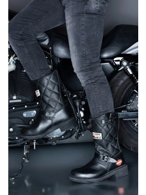 Harley Davidson Günlük  Deri Soğuğa Dayanıklı Bot