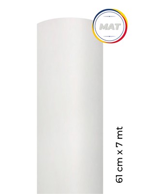 Mat Beyaz Yapışkanlı Kaplama Folyosu  61 cm  x 7 mt