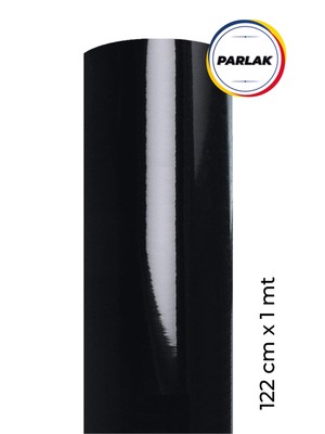Parlak Siyah Yapışkanlı Kaplama Folyosu 122 CM X 1 MT