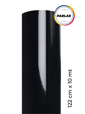 Parlak Siyah Yapışkanlı Kaplama Folyosu 122 CM X 10 MT