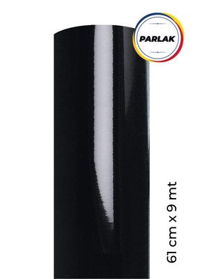 Parlak Siyah Yapışkanlı Kaplama Folyosu 61 CM X 9 MT