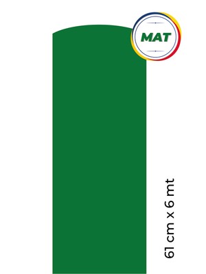 Mat Yeşil Yapışkanlı Kaplama Folyosu 61 CM X 6 MT