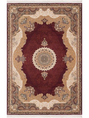 Artemis Halı Sılk 05211B Krem-Bordo Halı