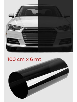 Cam Filmi Siyah Amerikan Çizilmez  Koyu ton 100 cm x 6 metre