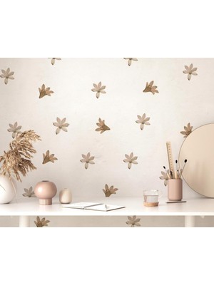 Lizpo Decor Lilyum Çiçekli Bahar Duvar Sticker,lilyum Salon Çocuk Odası Duvar Sticker
