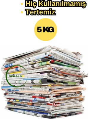 Dekals 5 kg Eski Gazete Hurda Gazete Okunmamış Iade Sıfır Yıpranmamış