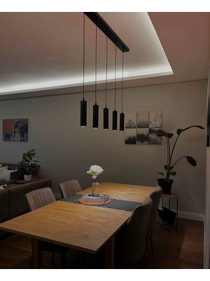 Demet Habek My Lights Mylights  Panasonıc Ampullü  Sıralı Masa Üstü Beşli Sarkıt Avize  GU10  LED Ampul. Gün Isigi Dahildir