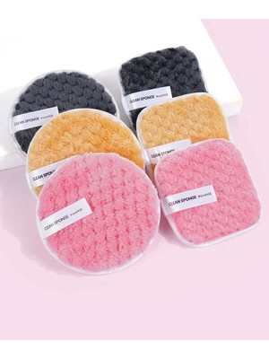 Dream Butik 6'lı Makyaj Temizleme Süngeri Gri Hardal ve Pembe Temizleyici Etkili Yüz Bakım Ürünü