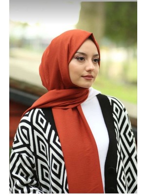 Nil Butik Kiremit Pamuk Cazz Şal