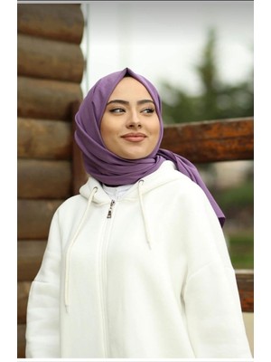 Nil Butik Eflatun Pamuk Cazz Şal
