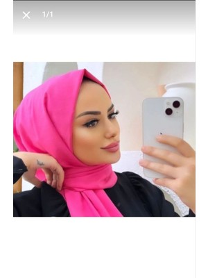 Nil Butik Fuşya Pamuk Cazz Şal