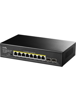 Cudy GS1008PS2 8 Port 10/100/1000 Yönetilemez 2 Sfp (1gb) Desktop (8 Port Poe+) 120W Switch