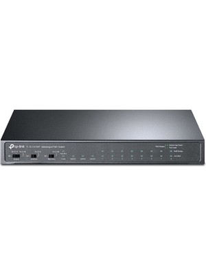 Tp-Lınk 11 Port TL-SL1311MP 10/100 + 8-Port Poe+ 2x Gigabit + 1x Sfp Switch (124W) (Siyah Çelik Kasalı)