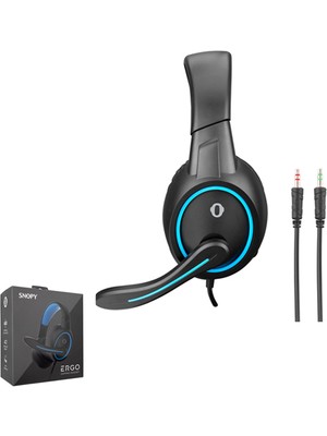 Snopy Sn-Gx1 Ergo Gaming Mikrofonlu Kulaklık Siyah / Mavi