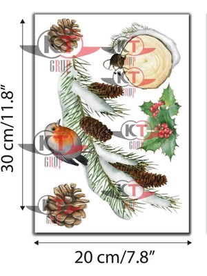 Yeni Yıl Merry Christmas Cam Duvar Sticker Setleri - Yılbaşı Seti