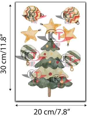 Yeni Yıl Merry Christmas Cam Duvar Sticker Setleri - Yılbaşı Seti