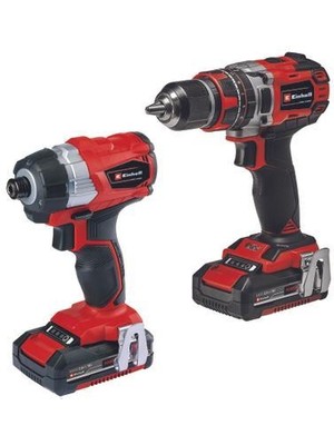 Einhell TP-18V Twin Pack Bl Kömürsüz Akülü Matkap -Akülü Vidalama 2X2.0AH Bez Çantalı Set