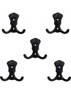 Eym 5 Adet Plastik Siyah Mobilya Dolap Askı Portmanto Askısı