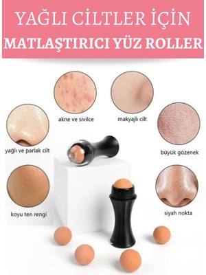 Lovendas Matlaştırıcı Taş Yüz Roller, Yağ Emici, Cilt Matlaştırıcı, Volkanik Roller Makyaj Sonrası Mucize
