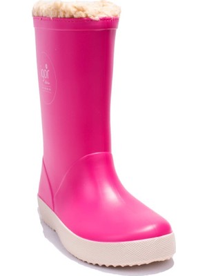 Igor W10207 Splash Nautico Borreguito Fuşya Ortopedik Kürklü Kız Çocuk Yağmur Çizme