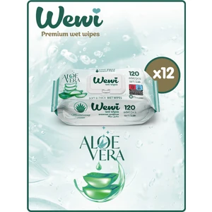 Aloe Vera Islak Mendil 120 Yaprak 12'li Set