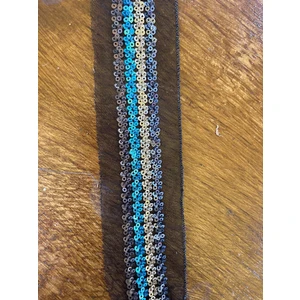 Gönülden Tasarım En 6 cm Payetli Şerit Dekoratif Şerit Dikiş Bordüz Aplike ( 1metre)