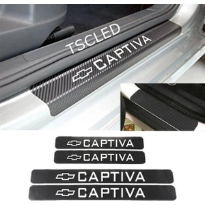 Chevrolet Captiva Karbon Kapı Eşiği Kaplama Sticker (4 Adet) Zz7