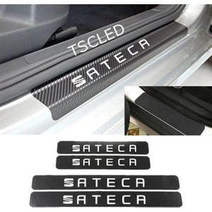 Ateca Karbon Kapı Eşiği Kaplama Sticker Yapıştırma (4 Adet) ZZ207