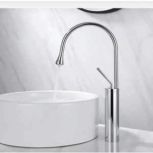 Çanak Lavabo Bataryası Lavabo Musluğu Drop Design Modern Tasarım Yüksek Tip Batarya Banyo Armatür