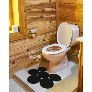 Home Turko Jüt, Hasır, Paspas, Banyo Paspası, Klozet Önü Paspası, Klozet Paspas, Çift Taraflı